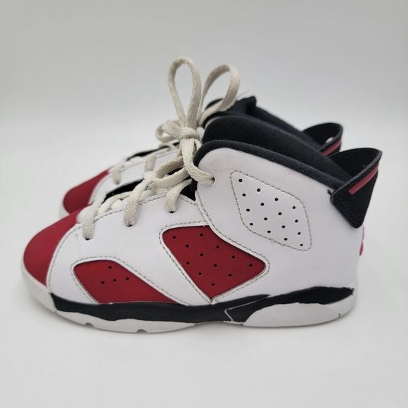 Nike Other - Nike Jordan 6 Retro Sneakers White Red Carmine Toddlers Size 10c Shoes No Box